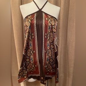 Brand 1,2,3 Multi Print Halter Top